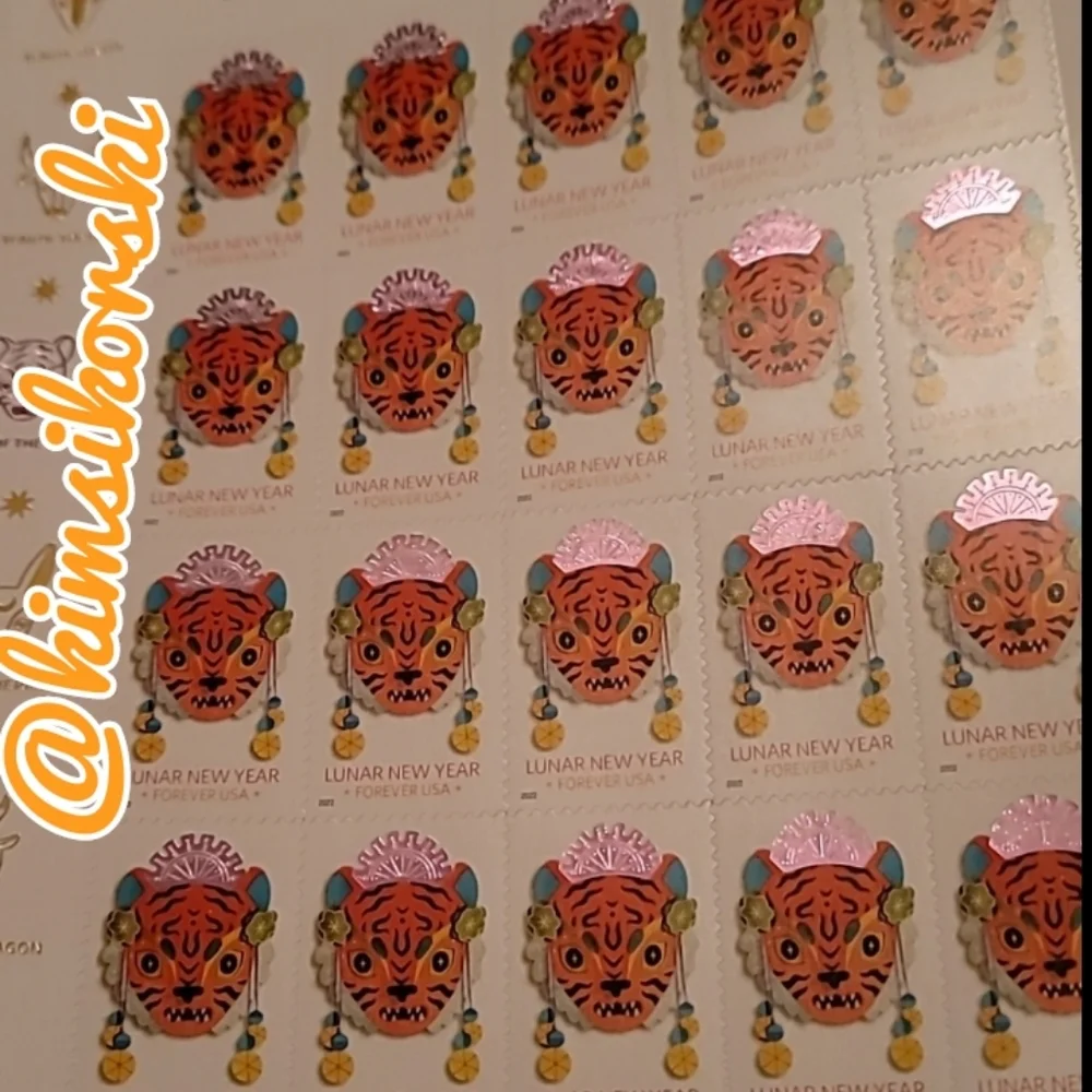 100 Lunar‎ New Year of the Tiger 2022 Forever Postage Stamps USPS Mail Stamp - Picture 6 of 8